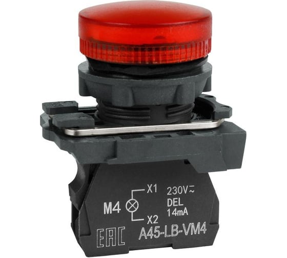 Изображение товара Сигнальная лампа КЭАЗ OptiSignal D22 C5-L-B4 красн. пластик 24VAC/DC XB5AVB4 332191