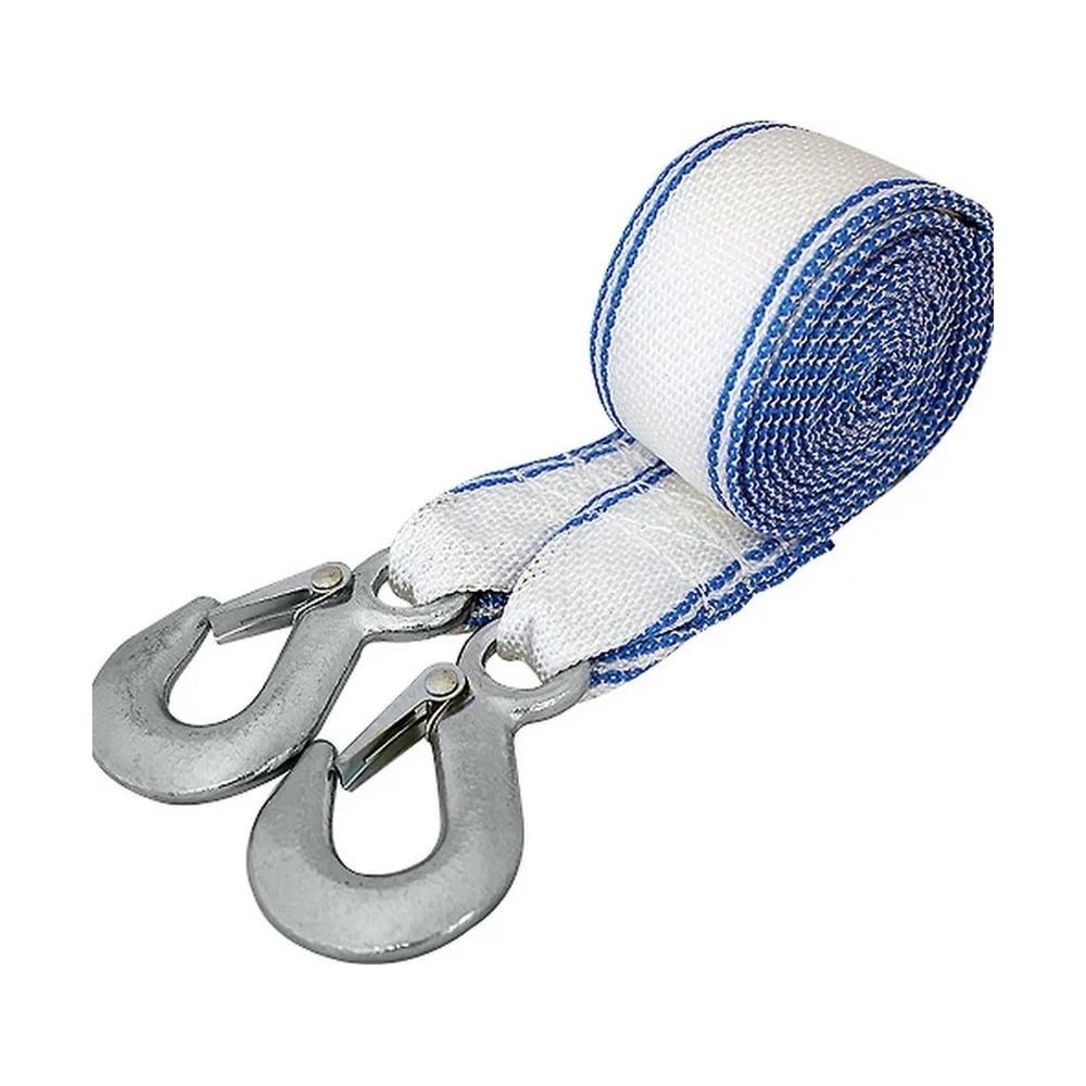 Изображение товара Ленточный буксировочный трос AUTOSTANDART 3,5 тонны с крюками 4.5 м