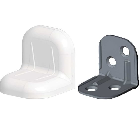 Изображение товара Крепежный уголок MF белый, с пластиковой крышкой, тип 2 9563v