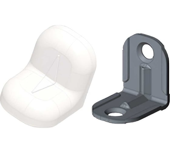 Изображение товара Крепежный уголок MF белый, с пластиковой крышкой 9423v