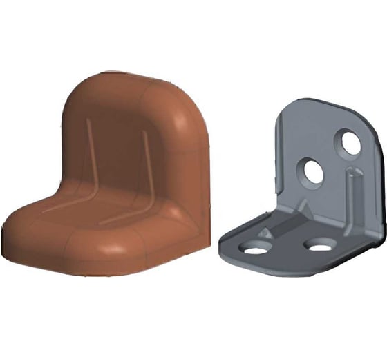 Изображение товара Крепежный уголок MF ясень, с пластиковой крышкой, тип 2 95641v