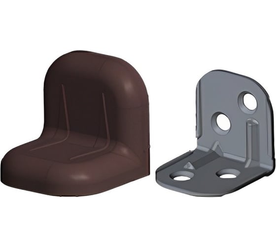 Изображение товара Крепежный уголок MF венге, с пластиковой крышкой, тип 2 9565v