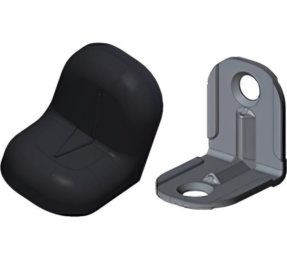 Изображение товара Крепежный уголок MF черный, с пластиковой крышкой 9424v