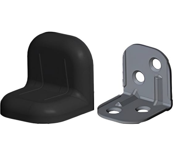 Изображение товара Крепежный уголок MF черный, с пластиковой крышкой, тип 2 9562v