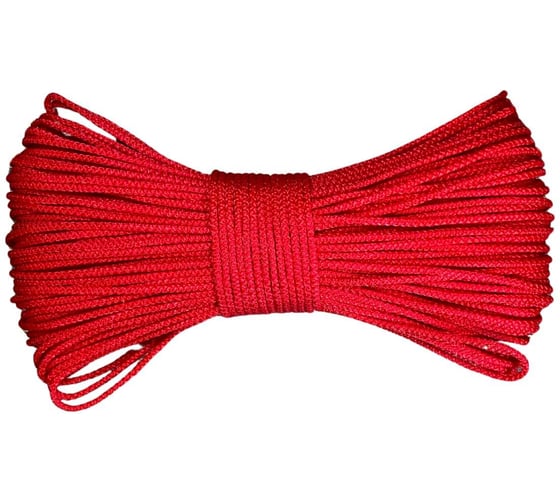 Изображение товара Шнур вязаный полипропиленовый ООО Оптхозторг 3 мм 100 м красный 03831005