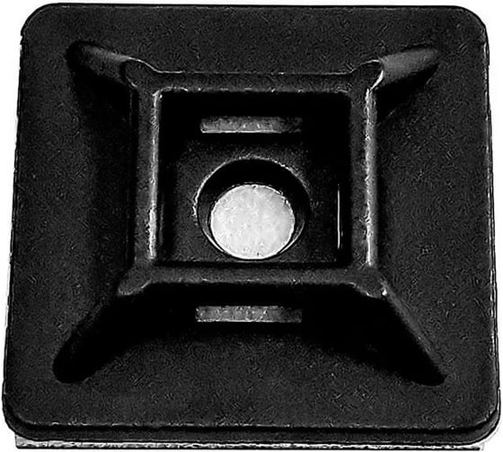 Изображение товара Самоклеящаяся монтажная площадка DORI 20x20 мм, с монтажным отверстием (пмс-о), черная, 100 шт. 46608