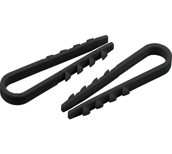 Изображение товара Дюбель-хомут для круглого кабеля DORI 5-8 черный, 100 шт. 48398