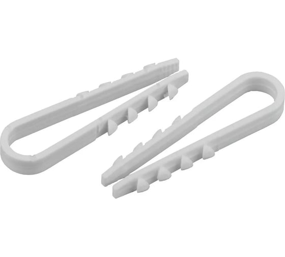 Изображение товара Дюбель-хомут для круглого кабеля DORI 5-10 белый, 100 шт. 47049