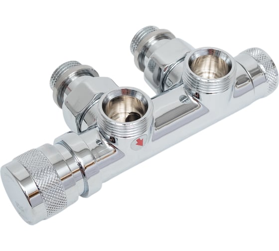 Изображение товара Узел нижнего подключения SR Rubinetterie угловой 1/2х3/4Е, хром, 0681-1500C0E0