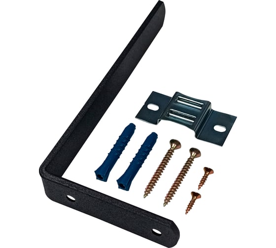 Изображение товара Стеновой держатель для шины Эскар металл, 18 см, черный 20818