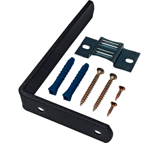 Изображение товара Стеновой держатель для шины Эскар металл, 15 см, черный 20815