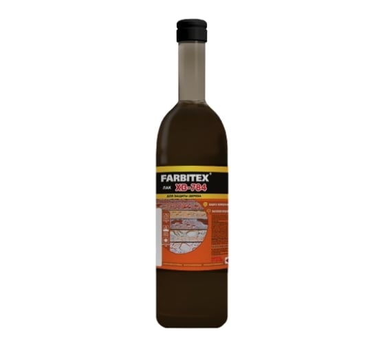 Изображение товара Лак Farbitex ХВ-784 0,5 л, стекло, бесцветный 4100017841