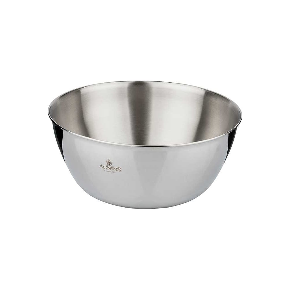 Изображение товара Миска Agness PROFESSIONAL 22x9 см 2.4 л нержавеющая сталь металлик