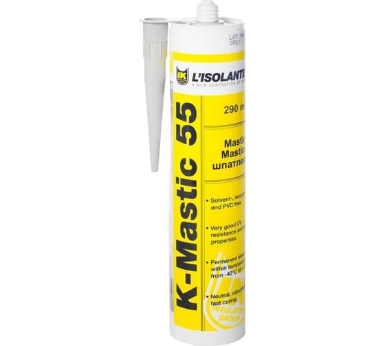 Изображение товара Клей герметик K-FLEX k-mastic 55, crystal, 290 мл R89999530038