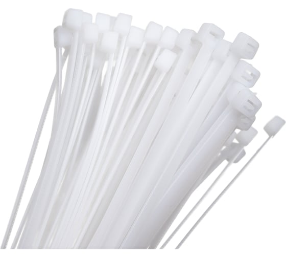 Изображение товара Пластиковые стяжки Cablexpert 500 мм х 4.8 мм, белые, 100 шт. NYT-500x4.8