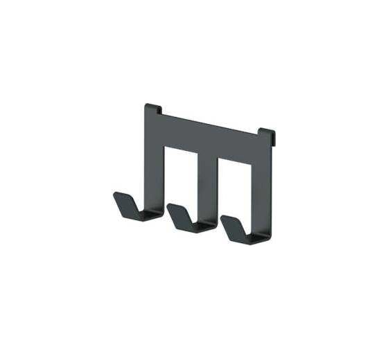 Изображение товара Тройной крючок MAKMART 100 мм, отделка черный бархат, матовый RS.1A.3025.9005