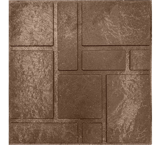Изображение товара Тротуарная плитка Технология 333x333x35 мм, КОМПОЗИТ, коричневая 00-00007617