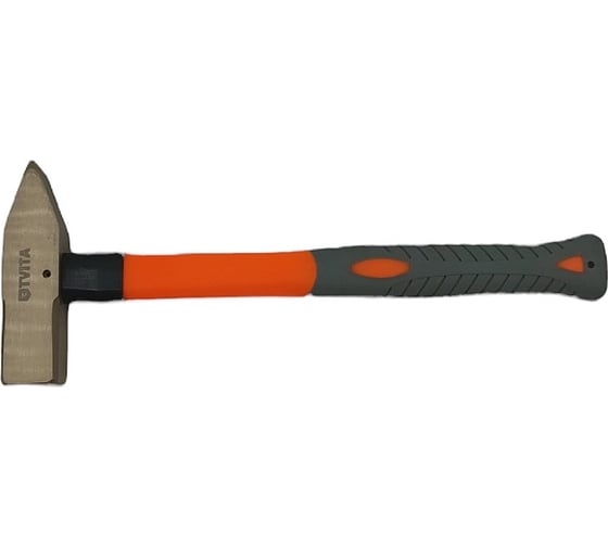 Изображение товара Молоток TVITA искробезопасный кв. боек, фиберглас. ручка 500 гр. мод. 186 Al-Cu TT1186-1002A