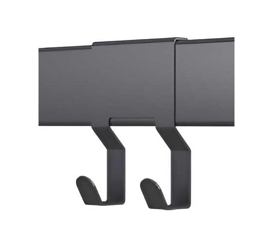 Изображение товара Двойной крючок MAKMART 70 мм, отделка черный бархат, матовый RS.2A.3023.9005