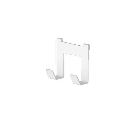 Изображение товара Двойной крючок MAKMART 70 мм, отделка белый бархат, матовый RS.1A.3023.9016