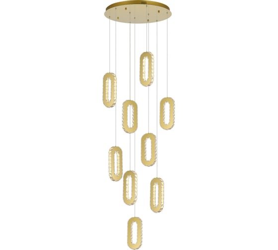 Изображение товара Подвесной светильник ST luce золотистый, прозрачный led 9x9w 3000k, SL6506.203.09