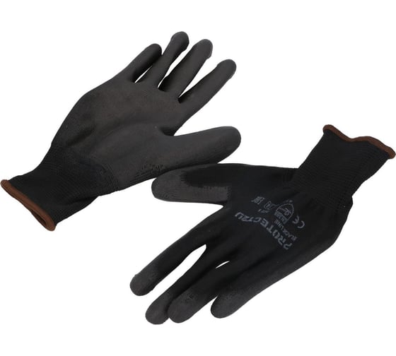 Изображение товара Перчатки PROTECT2U с полиуретановым покрытием black line размер l (9) 8303