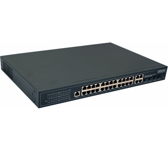 Изображение товара Управляемый коммутатор OSNOVO SW-8244/L(400W) L2 PoE Gigabit Ethernet на 24 RJ45 PoE + 4 x GE Combo Uplink порта sct1274