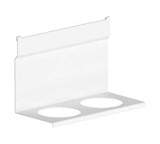 Изображение товара Держатель для 2-х стаканов MAKMART 280x130x180мм отделка белый бархат, матовый RS.1A.3019.9016