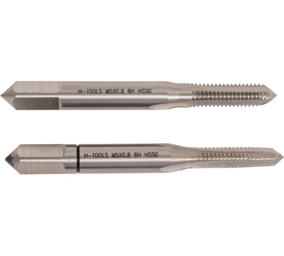 Изображение товара Набор метчиков из 2-х шт. H-Tools М5 шаг 0.8мм DIN352 HSS-G 230050TXHT-2