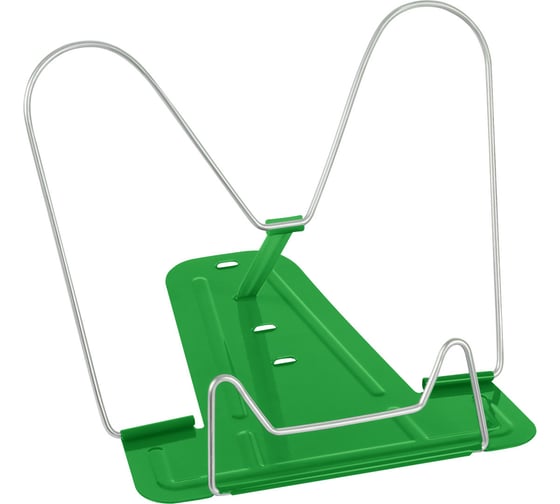 Изображение товара Подставка для книг СТАММ, металлическая, зеленая ПКМ-31192