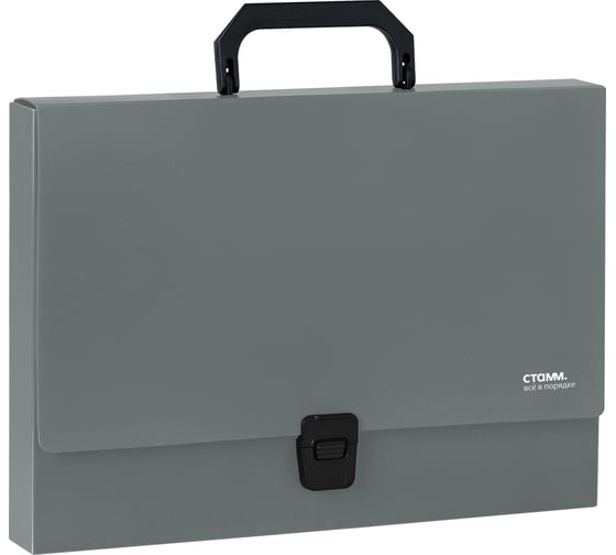 Изображение товара Папка-портфель СТАММ 1 отделение, Стандарт А4, 1000 мкм, на замке, пластик ММ-30896