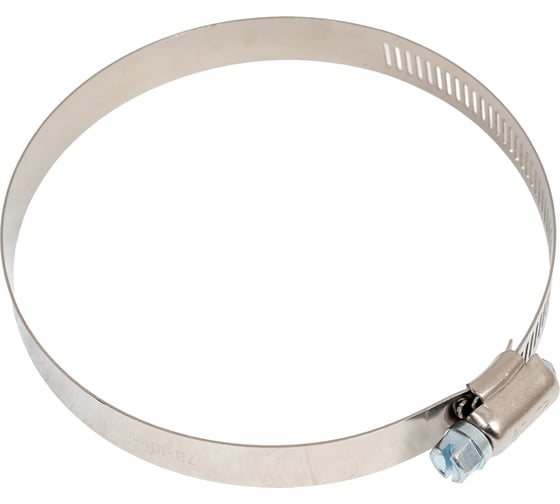 Изображение товара Хомуты Зубр ЭКСПЕРТ нерж. сталь, просечная лента 12 мм, 78-101 мм, 2 шт. 37815-078-101-2