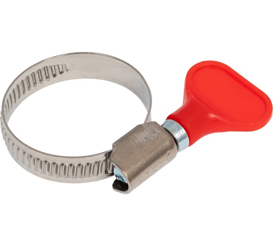 Изображение товара Хомуты Зубр ЭКСПЕРТ "Бабочка" нерж. сталь, накатная лента 9 мм, 20-32 мм, 2 шт. 37835-20-32