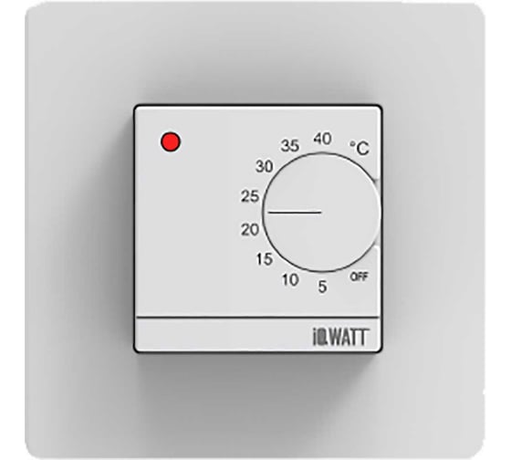 Изображение товара Электронный терморегулятор IQWATT iq thermostat d механическое управление (белый) 400100