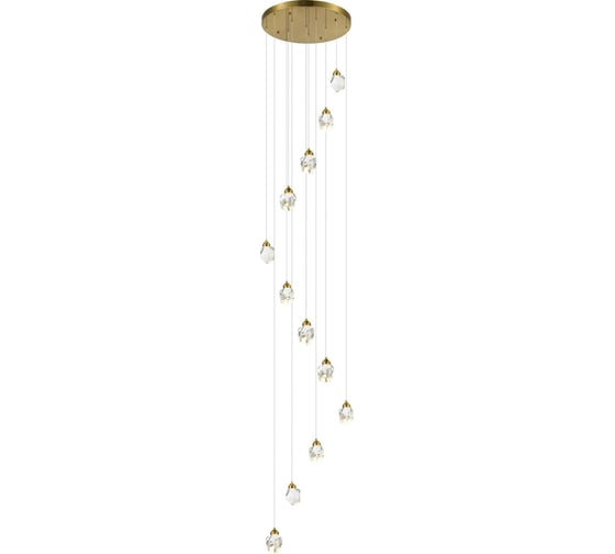 Изображение товара Подвесной светильник ST luce золотистый/прозрачный led 12x3w 3000k, SL6114.203.12