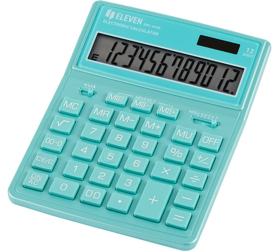 Изображение товара Настольный калькулятор Eleven 12 разрядов, двойное питание SDC-444X-GN