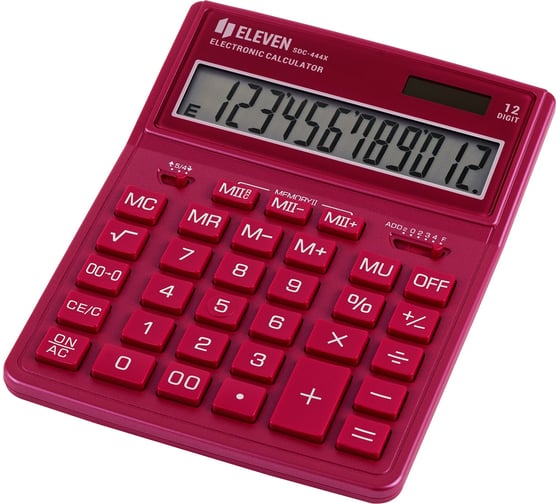 Изображение товара Настольный калькулятор Eleven 12 разрядов, двойное питание SDC-444X-PK