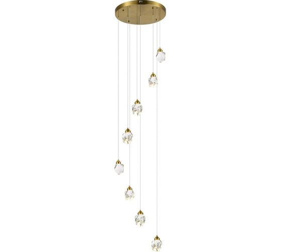 Изображение товара Подвесной светильник ST luce золотистый/прозрачный led 8x3w 3000k, SL6114.203.08