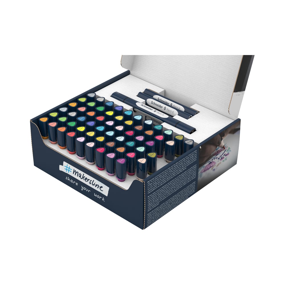 Изображение товара Набор двухсторонних маркеров-кистей Schneider Twinmarker Paint-It 72 шт. ML04010901