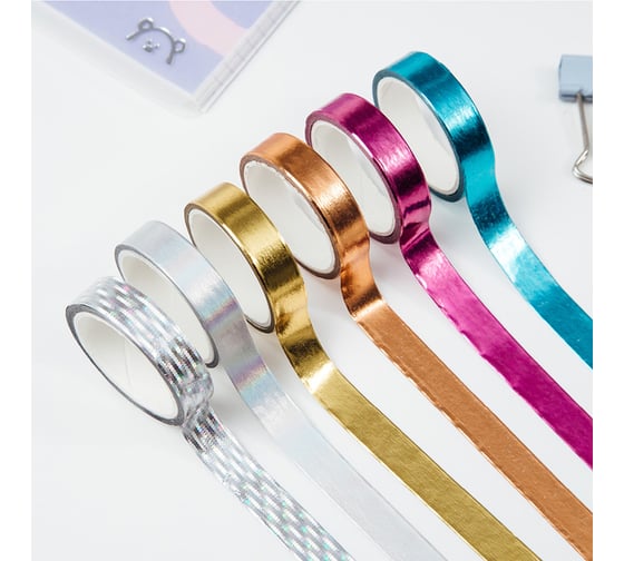 Изображение товара Набор клейких декоративных лент MESHU Luminous, 6 шт. MS_36899