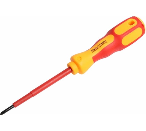 Изображение товара Крестовая отвертка электрика REXANT PH 0х75 мм 12-4715