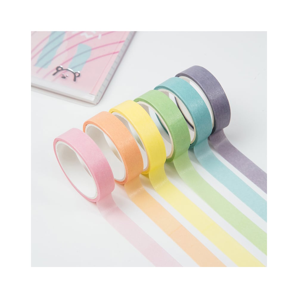 Изображение товара Набор клейких декоративных лент MESHU Macaron, 6 шт. MS_36891