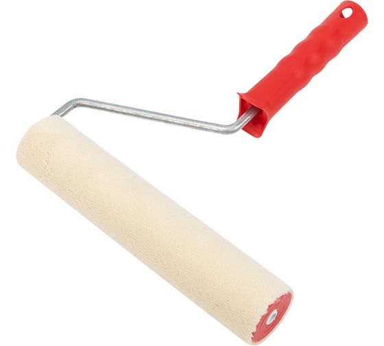 Изображение товара Валик REXANT велюр, ворс 5 мм, ширина ролика 240 мм, диам. 42 мм, бюгель 8 мм, серия Мастер 89-0008