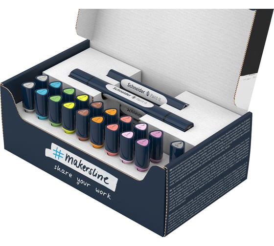 Изображение товара Набор двухсторонних маркеров-кистей Schneider "Twinmarker Paint-It" 27 предметов, на водной основе, кисть/пулевидный ML04010903