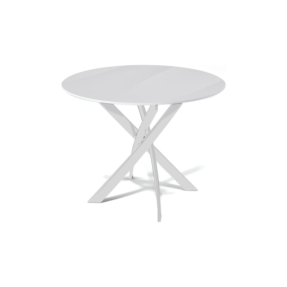 Изображение товара Стол KENNER R1000 белый глянцевый стекло круглый 1000 мм