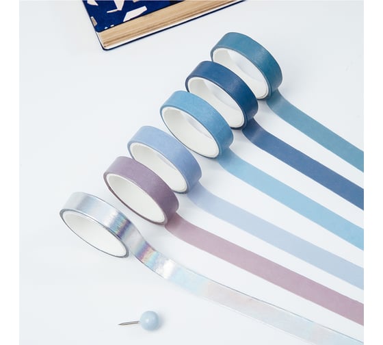 Изображение товара Набор клейких декоративных лент MESHU Marine, 6 шт. MS_36893