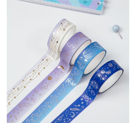 Изображение товара Набор клейких декоративных лент MESHU Galaxy, 4 шт. MS_36905