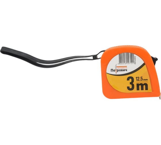 Изображение товара Рулетка Петрович эконом, 1 кнопка, 3мх12.5мм, ABC пластик П074-0312 4100017451