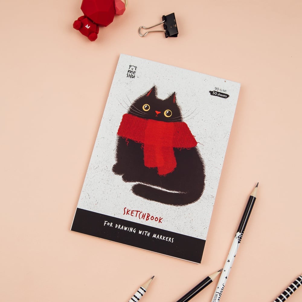 Изображение товара Скетчбук для рисования маркерами MESHU 50 листов А5 склейка