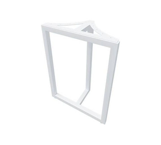 Изображение товара Опора для стола MAKMART Трио l.595, h.720,  отделка  белый бархат (матовый) OP.20.720.9016